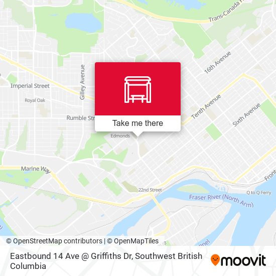 Eastbound 14 Ave @ Griffiths Dr plan