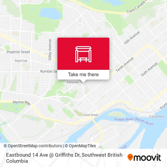 Eastbound 14 Ave @ Griffiths Dr plan