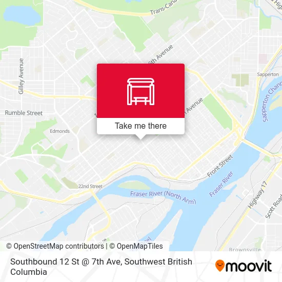 Southbound 12 St @ 7th Ave map