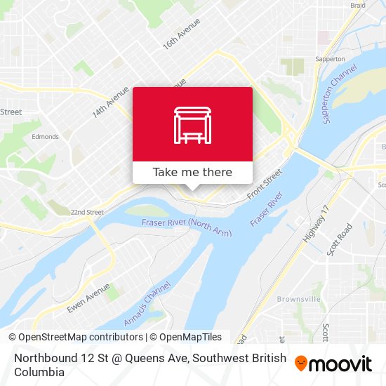 Northbound 12 St @ Queens Ave map