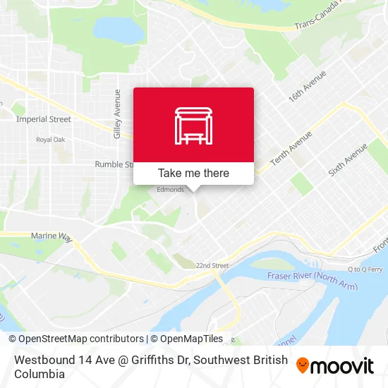 Westbound 14 Ave @ Griffiths Dr plan
