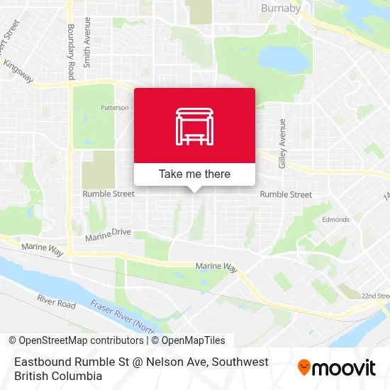 Eastbound Rumble St @ Nelson Ave map