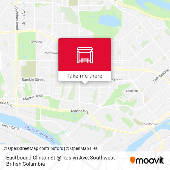 Eastbound Clinton St @ Roslyn Ave map