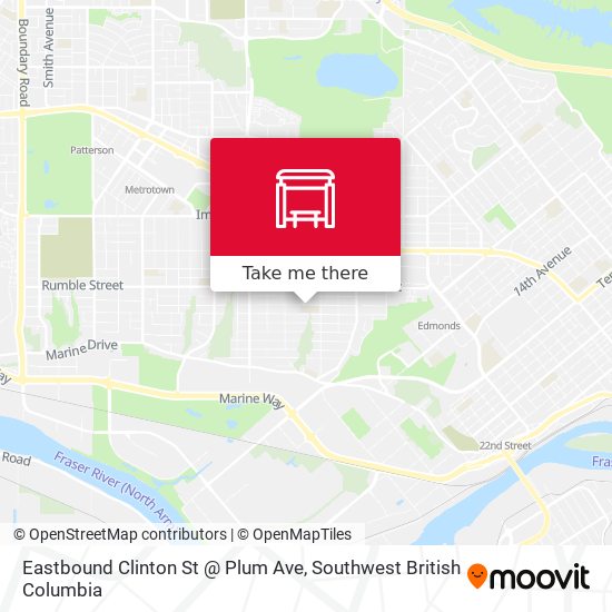 Eastbound Clinton St @ Plum Ave map
