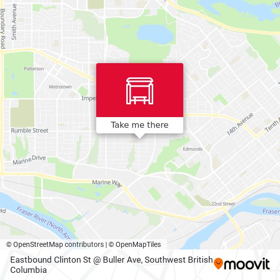 Eastbound Clinton St @ Buller Ave map