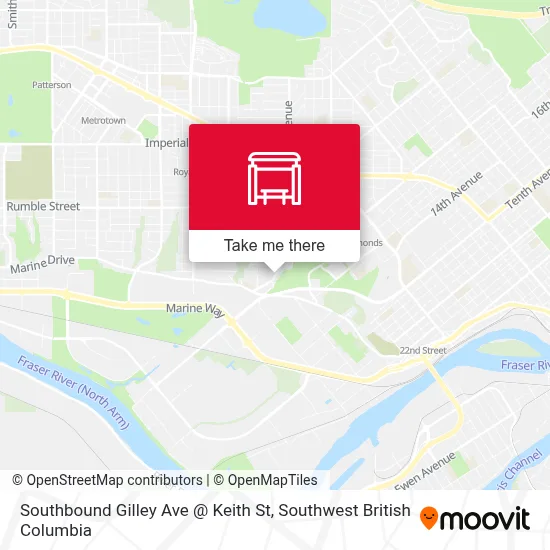 Southbound Gilley Ave @ Keith St map