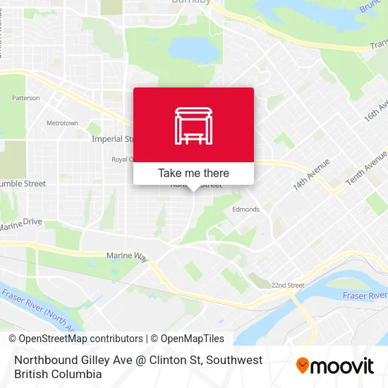 Northbound Gilley Ave @ Clinton St map