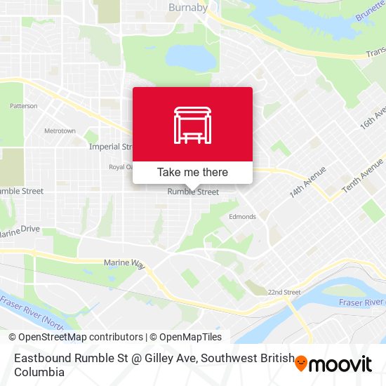 Eastbound Rumble St @ Gilley Ave map