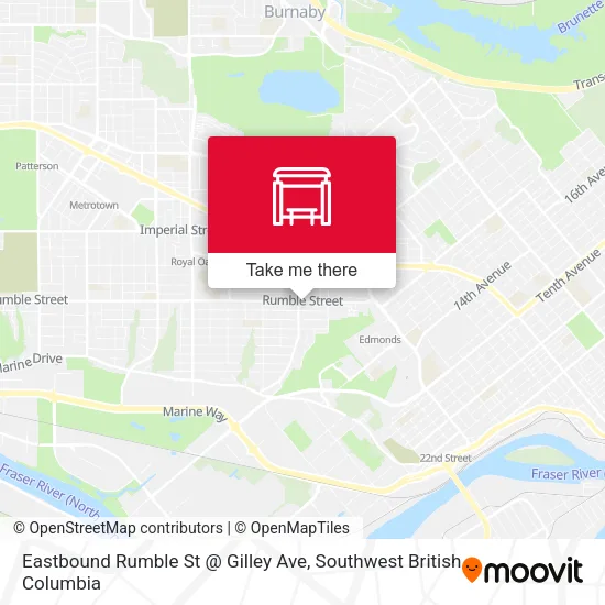Eastbound Rumble St @ Gilley Ave map