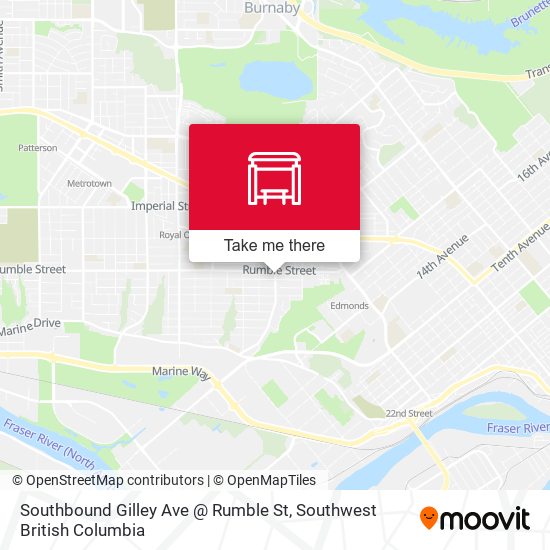 Southbound Gilley Ave @ Rumble St plan