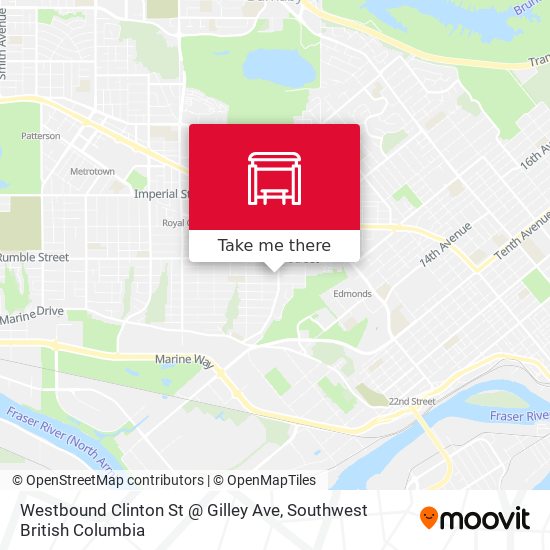 Westbound Clinton St @ Gilley Ave map