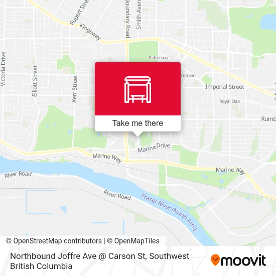 Northbound Joffre Ave @ Carson St map