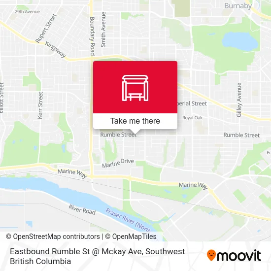 Eastbound Rumble St @ Mckay Ave map