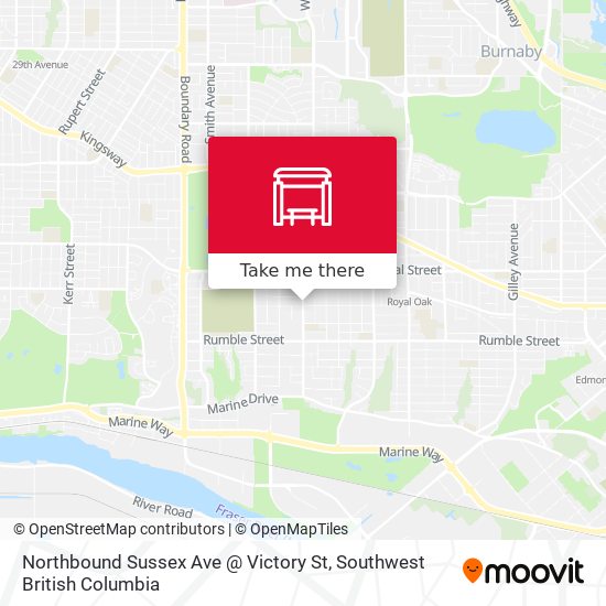 Northbound Sussex Ave @ Victory St map