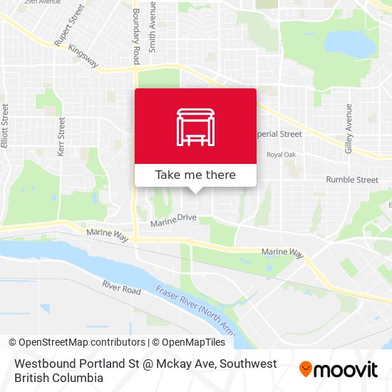 Westbound Portland St @ Mckay Ave map