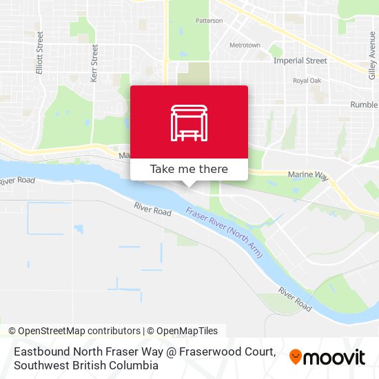 Eastbound North Fraser Way @ Fraserwood Court map