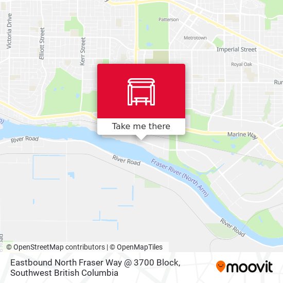 Eastbound North Fraser Way @ 3700 Block map