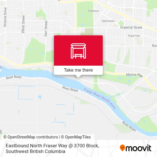 Eastbound North Fraser Way @ 3700 Block map