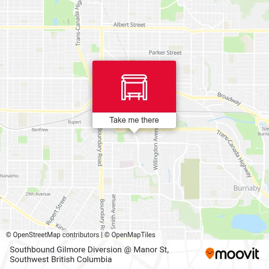Southbound Gilmore Diversion @ Manor St map