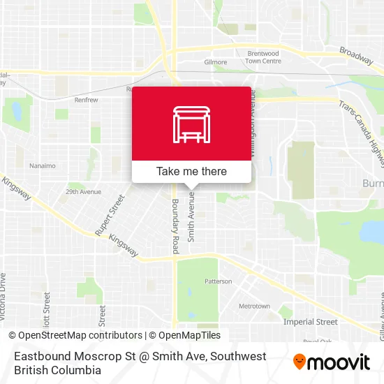 Eastbound Moscrop St @ Smith Ave map
