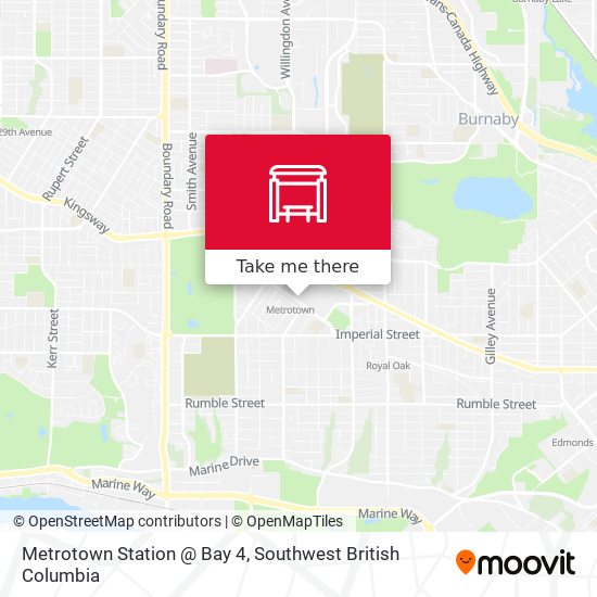 Metrotown Station @ Bay 4 map