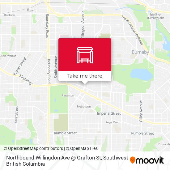Northbound Willingdon Ave @ Grafton St map