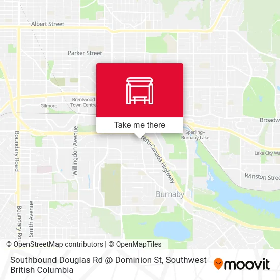 Southbound Douglas Rd @ Dominion St map