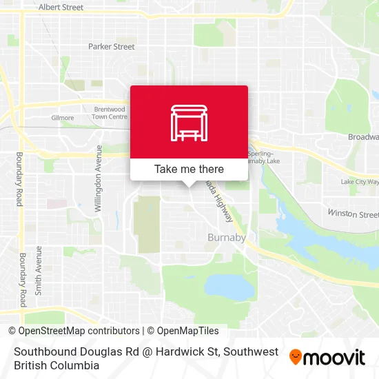 Southbound Douglas Rd @ Hardwick St map