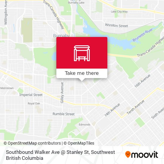 Southbound Walker Ave @ Stanley St map