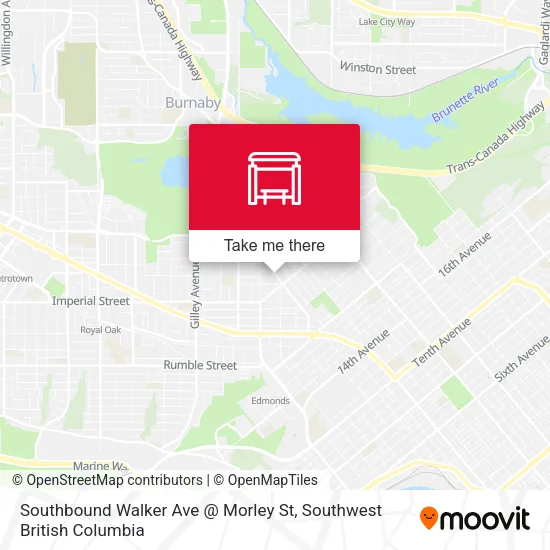 Southbound Walker Ave @ Morley St map