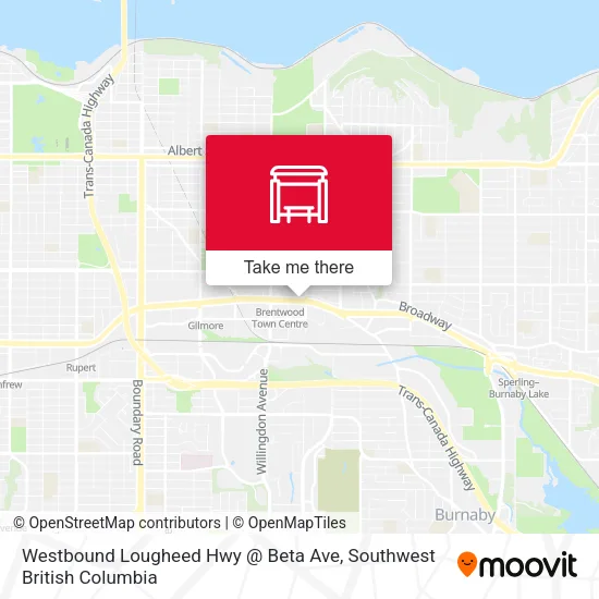 Westbound Lougheed Hwy @ Beta Ave plan