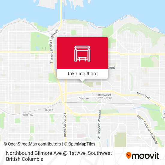 Northbound Gilmore Ave @ 1st Ave map