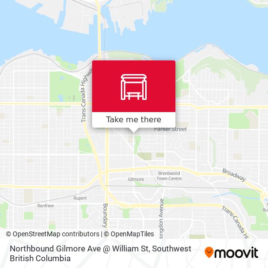 Northbound Gilmore Ave @ William St map