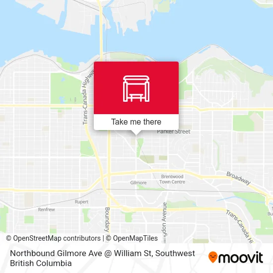Northbound Gilmore Ave @ William St plan