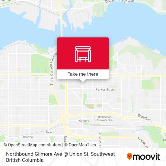 Northbound Gilmore Ave @ Union St map