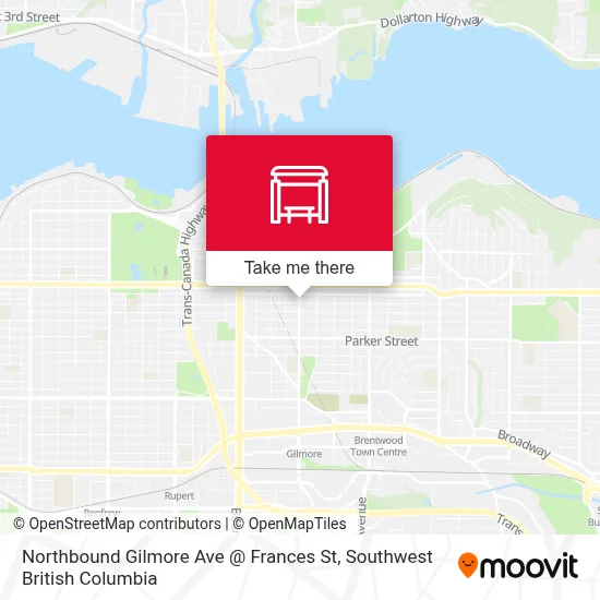 Northbound Gilmore Ave @ Frances St map