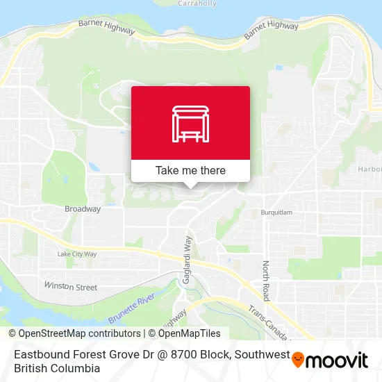 Eastbound Forest Grove Dr @ 8700 Block map