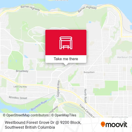 Westbound Forest Grove Dr @ 9200 Block map