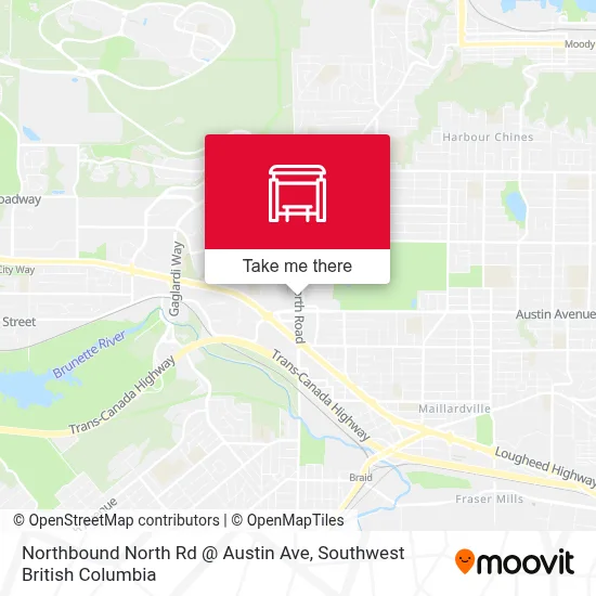 Northbound North Rd @ Austin Ave map