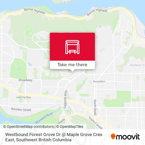 Westbound Forest Grove Dr @ Maple Grove Cres East map