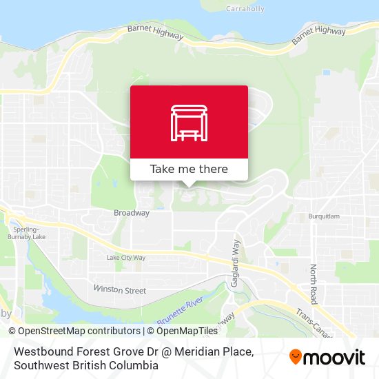 Westbound Forest Grove Dr @ Meridian Place map