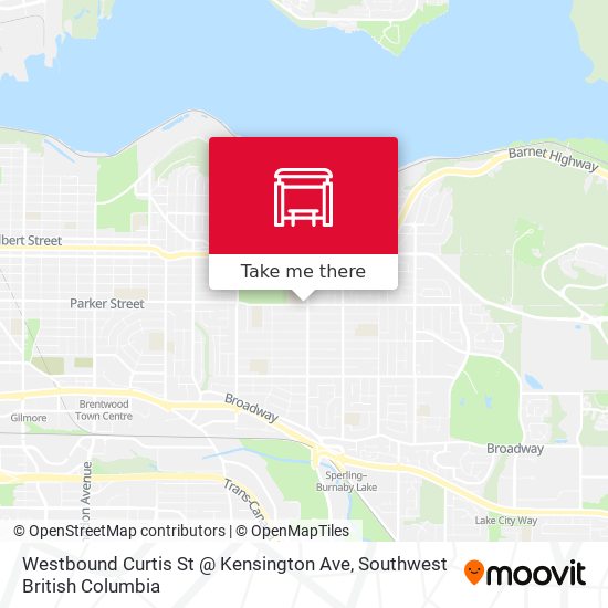 Westbound Curtis St @ Kensington Ave plan
