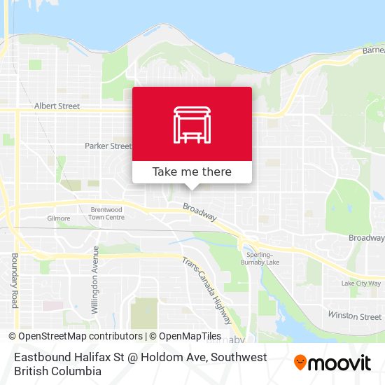 Eastbound Halifax St @ Holdom Ave plan