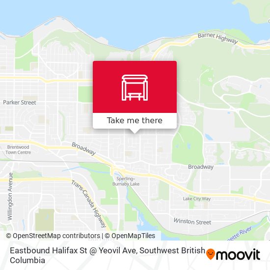 Eastbound Halifax St @ Yeovil Ave plan