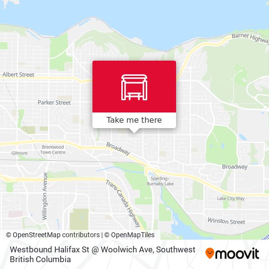Westbound Halifax St @ Woolwich Ave plan