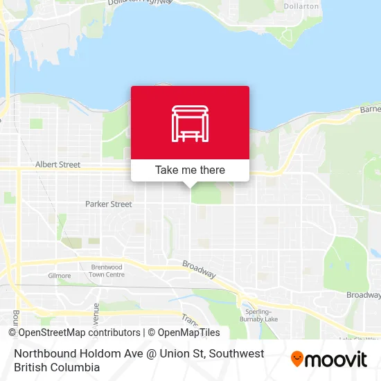 Northbound Holdom Ave @ Union St map