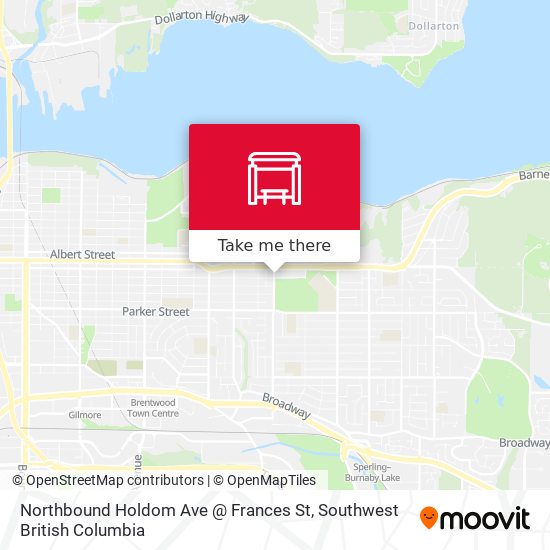 Northbound Holdom Ave @ Frances St map
