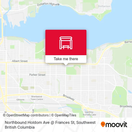 Northbound Holdom Ave @ Frances St map