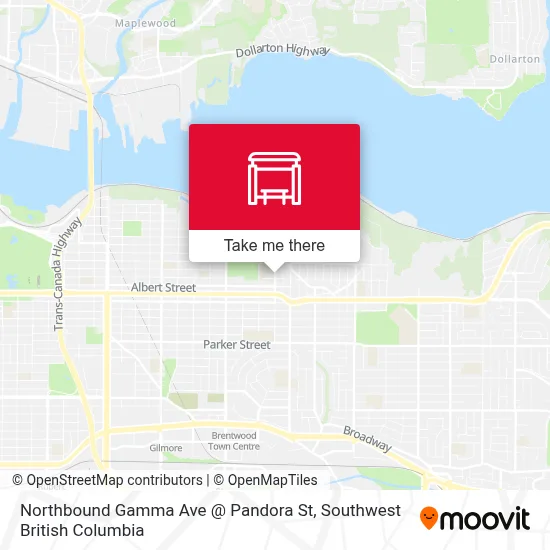 Northbound Gamma Ave @ Pandora St map
