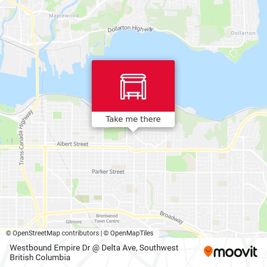 Westbound Empire Dr @ Delta Ave map